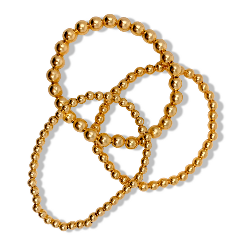 Golden Triple Bracelet Set