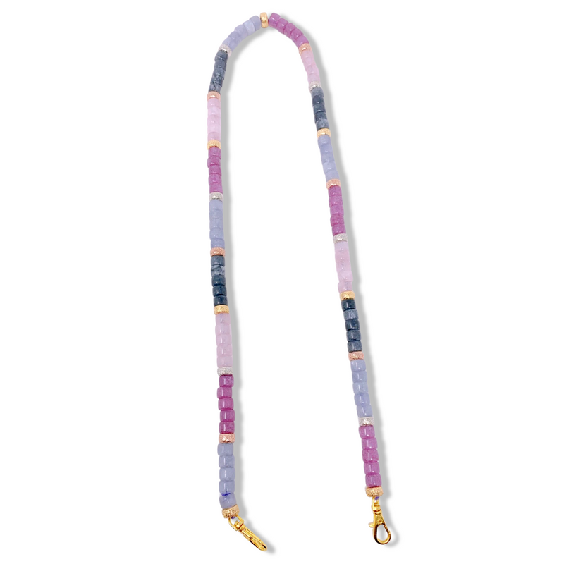 Gemstein Long Necklace/Mask Strap