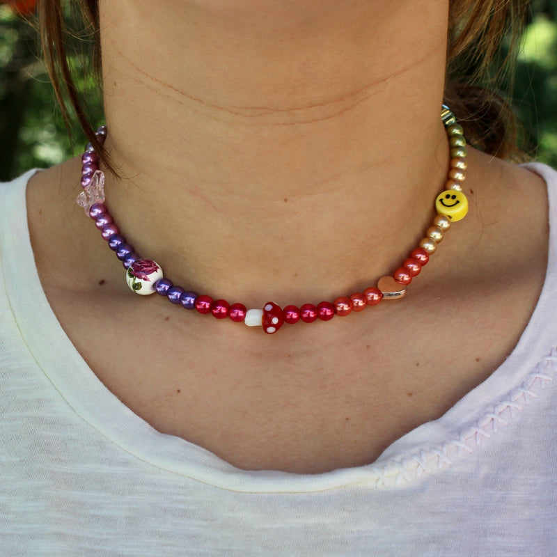 Rainbow Ombre Jewelry Box Necklace